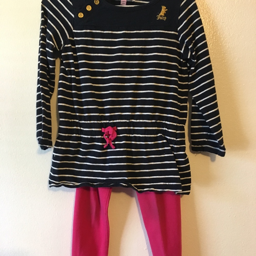 Juicy Couture Navy and Pink Matching Set